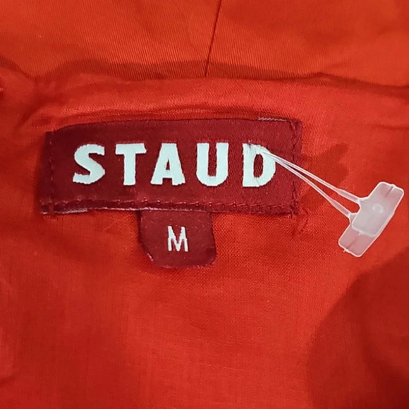 Staud Harbor Mini Dress Tomato Red Size M NWT - Picture 6 of 9